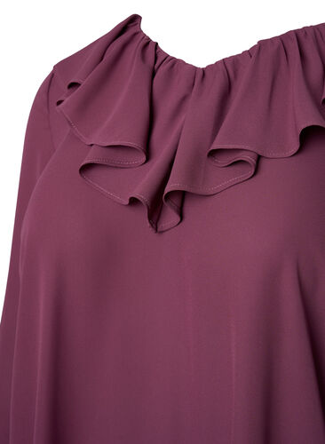 Long sleeve ruffle blouse, Renaissance Rose, Packshot image number 2
