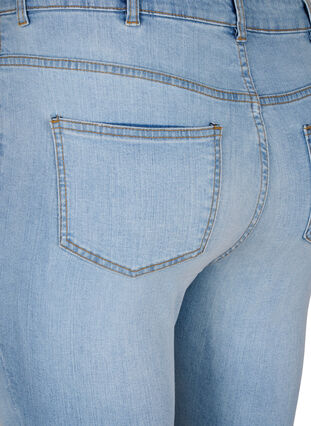 Slim fit jeans with abrasion details, Light Blue, Packshot image number 3