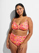 Bikini top with underwire and pattern, Orange, Model image number 1