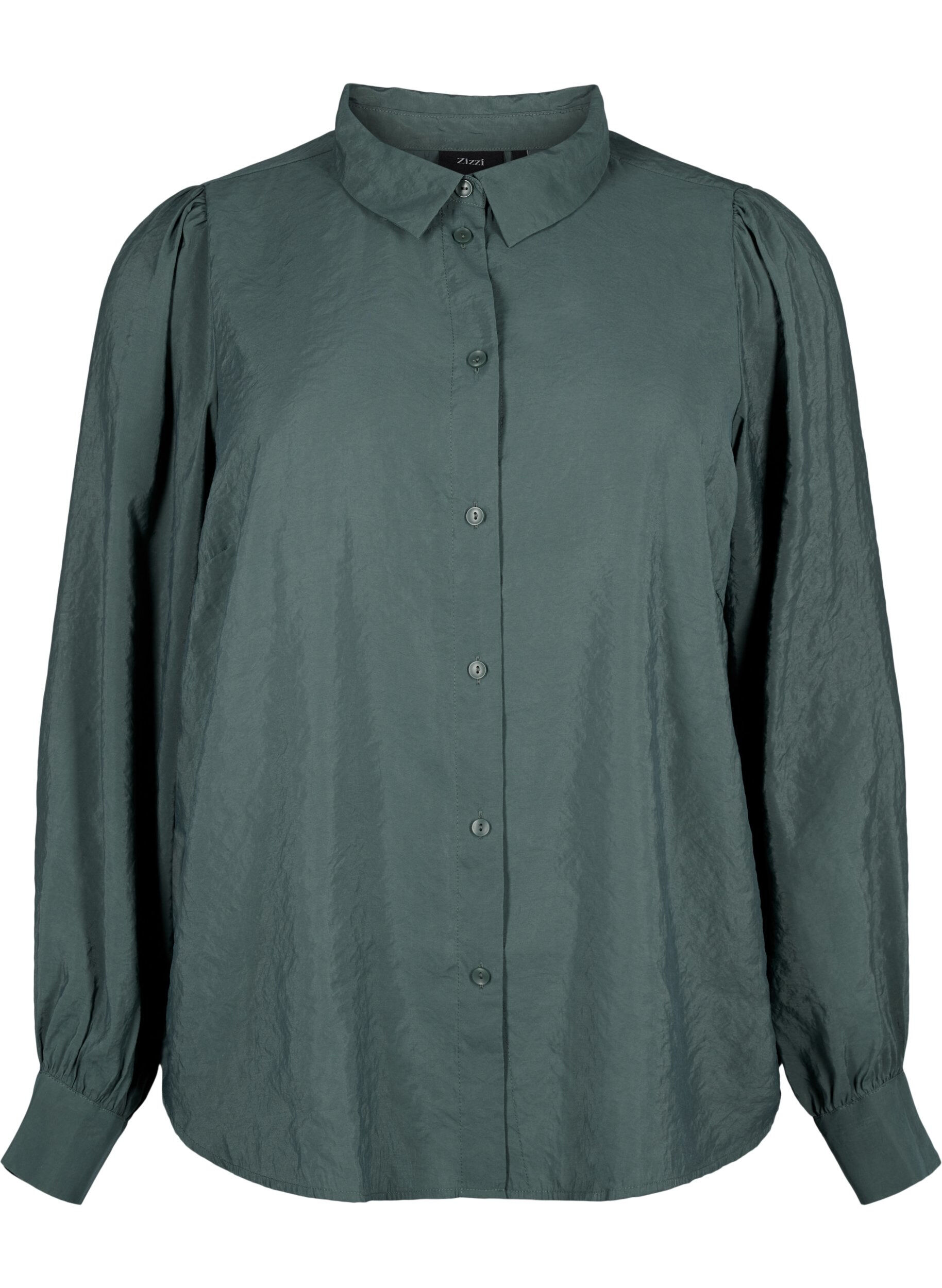 Zizzifashion Long-sleeved shirt in TENCEL&trade; Modal, Dark Forest, Packshot image number 0