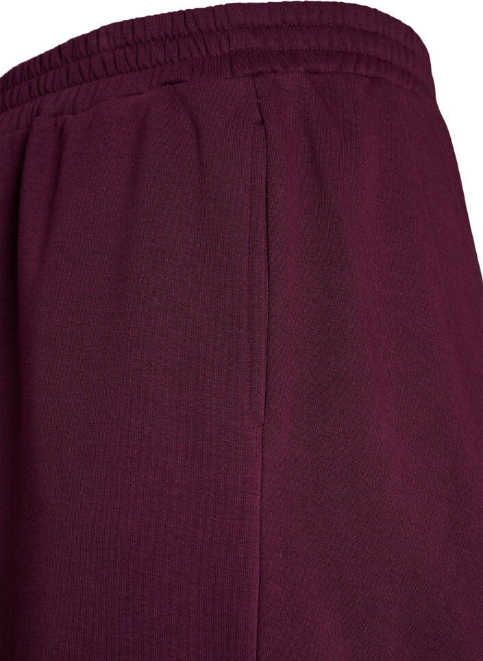 High-waisted sweatpants with wide legs, Purple, Packshot image number 2
