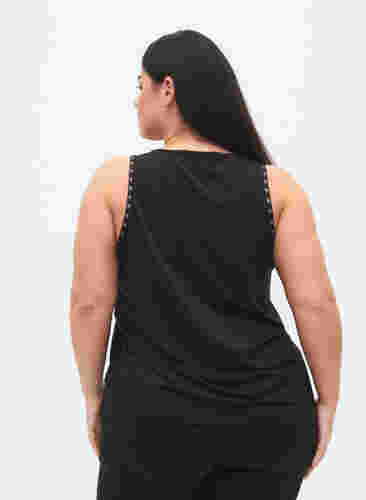 Plain workout top, Black, Model image number 1