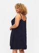 Solid colour strap dress in viscose, Blue, Model image number 2
