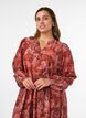 Viscose midi dress with paisley print, Orange, Model image number 2