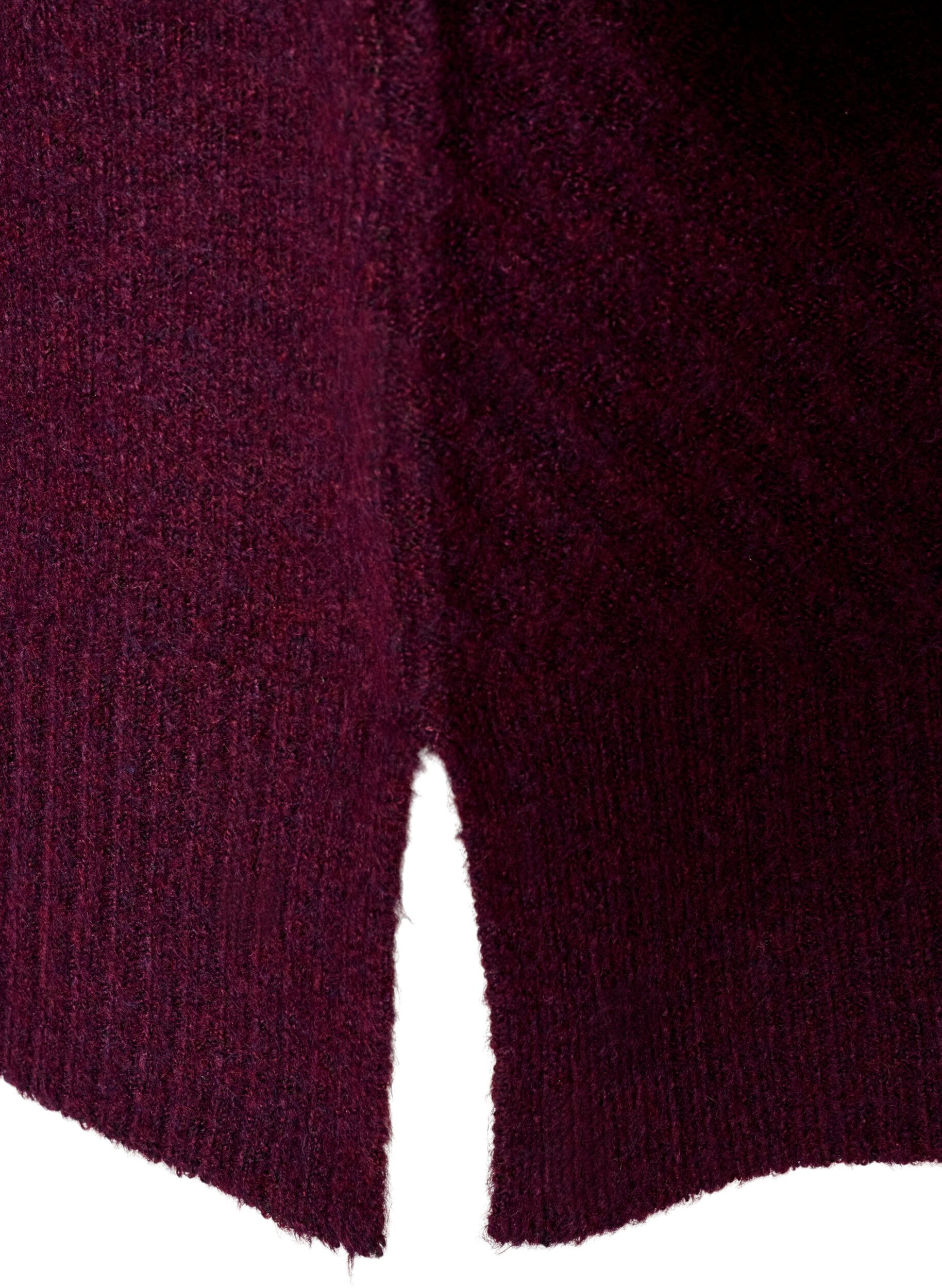 ZizzifashionShort knitted dress with a V-shaped textured pattern, Red, Packshot image number 3