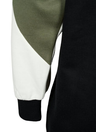 Long sweatshirt with colorblock pattern, Kalamata Color B. , Packshot image number 3