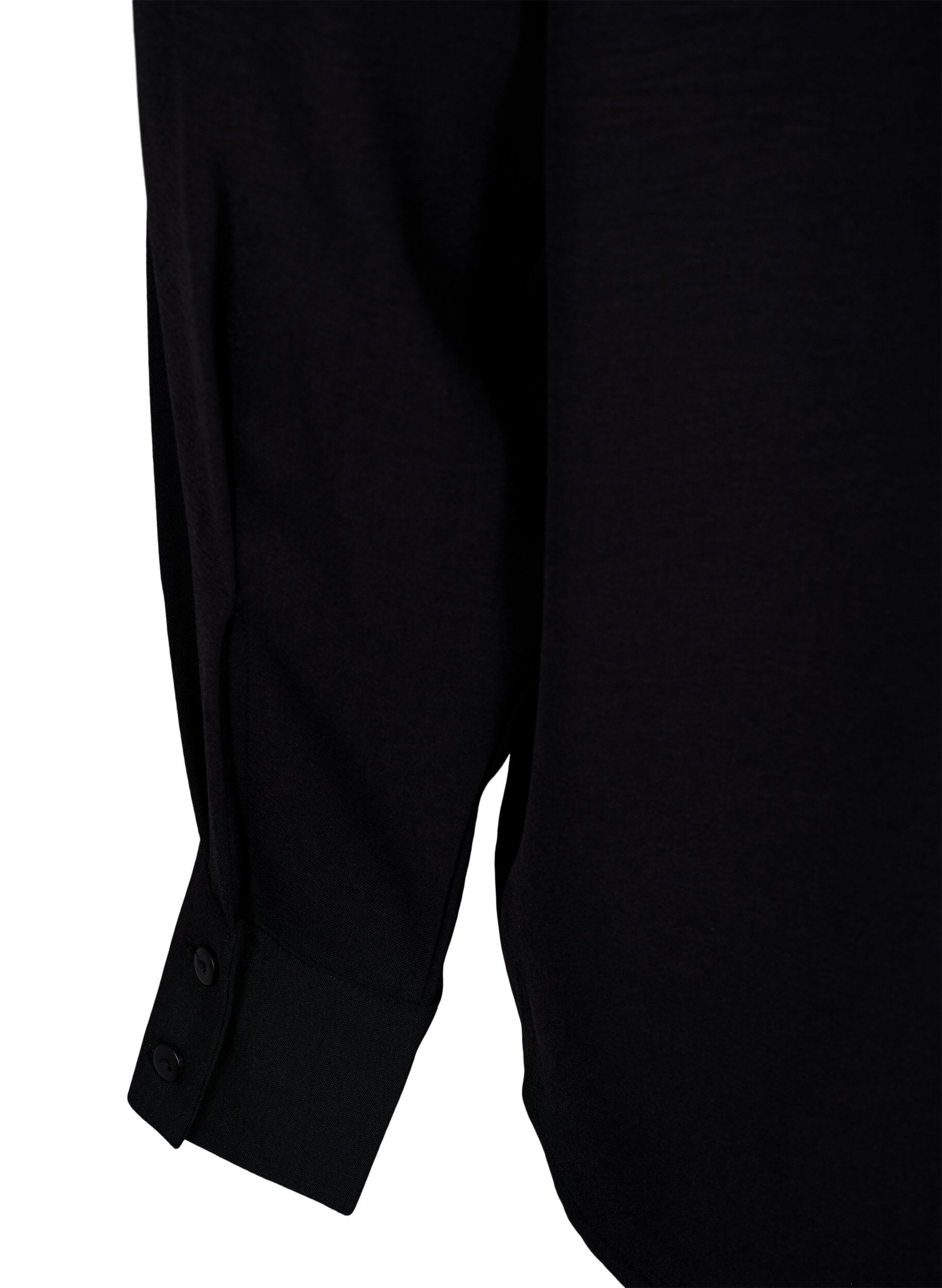 Zizzifashion Blouse with lace detail, Black, Packshot image number 3