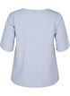 V-neck blouse in viscose with print, Light Blue, Packshot image number 1