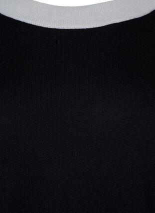 Knitted jumper with colorblock pattern, Black Comb., Packshot image number 2