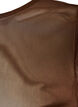 Mesh top with short sleeves and round neck, Brown, Packshot image number 2