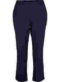 Pinstripe trousers with straight legs