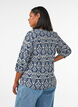 Patterned viscose blouse with 3/4-sleeves, Blue, Model image number 2