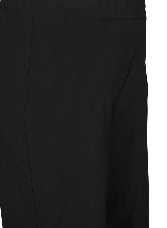 Wide-leg trousers with elasticated waistband, Black, Packshot image number 2