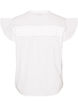 Sleeveless A-line cotton shirt blouse, White, Packshot image number 1