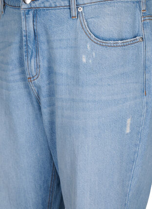 Mille mom fit jeans with destroy , Light Blue, Packshot image number 2