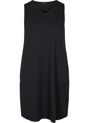 Sleeveless nightgown, Black, Packshot image number 0
