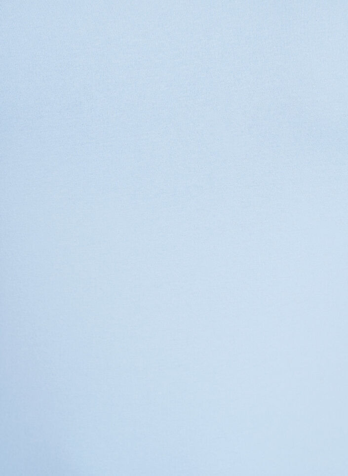 Solid color basic top in cotton, Light Blue, Packshot image number 2