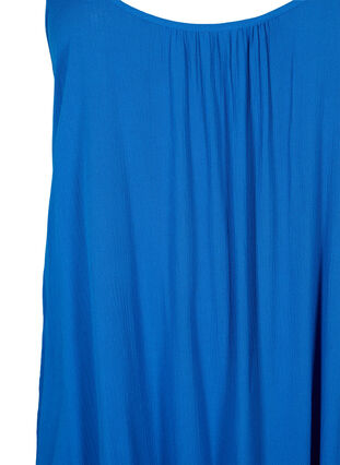 Solid colour strap dress in viscose, Victoria blue, Packshot image number 2