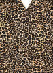 Long-sleeved blouse with leopard print and V-neck, Brown, Packshot image number 2