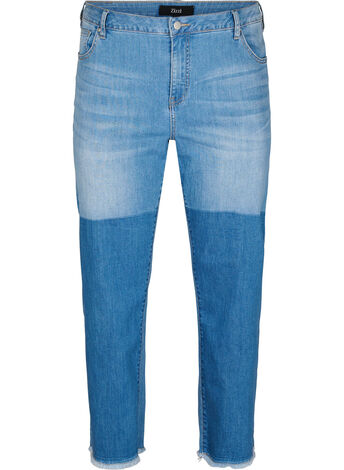 Cropped jeans with contrasting details