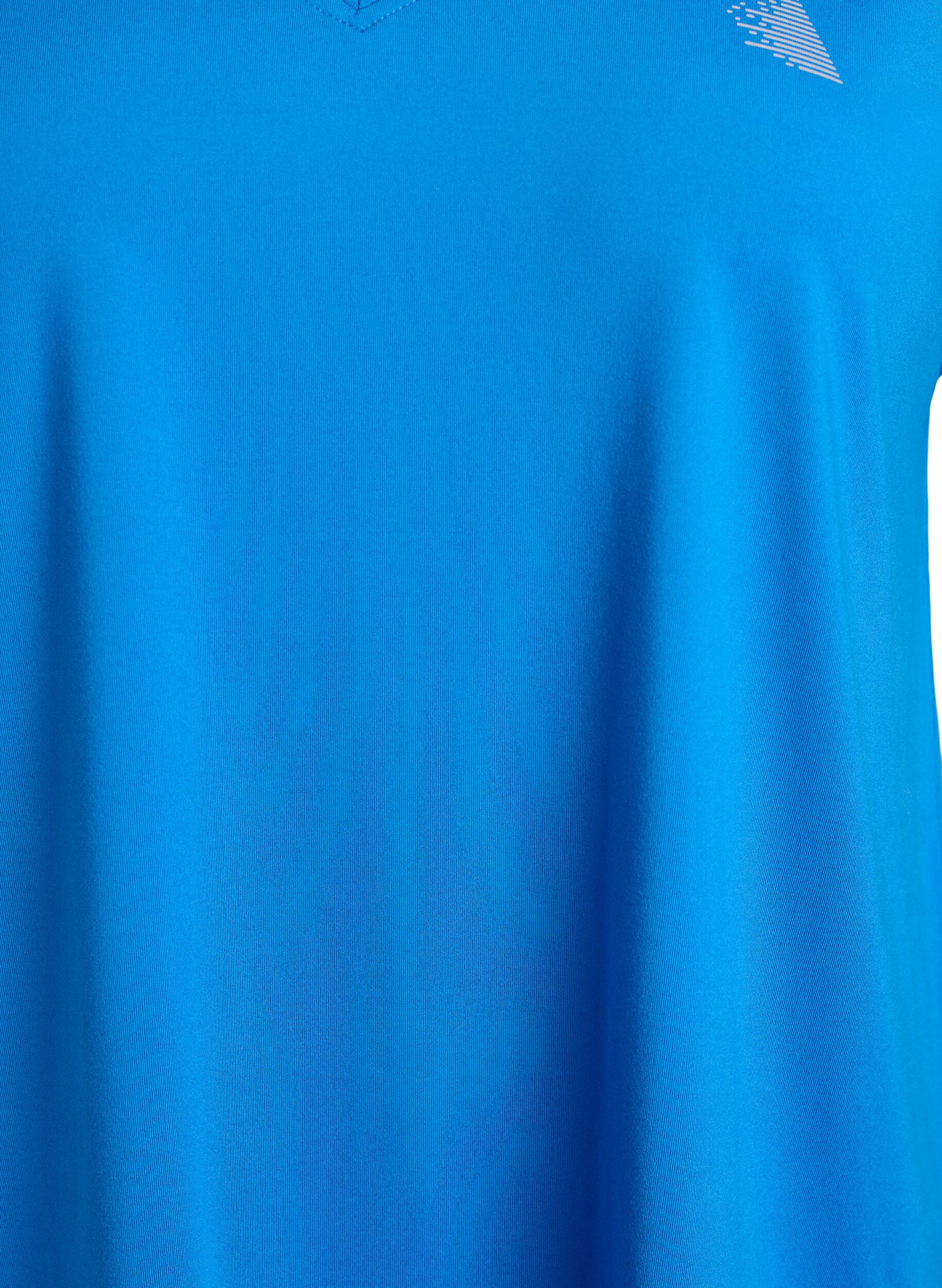 ZizzifashionLoose training t-shirt with v-neck, Blue, Packshot image number 2