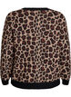Cardigan with leopard pattern and contrast trim, Black, Packshot image number 1