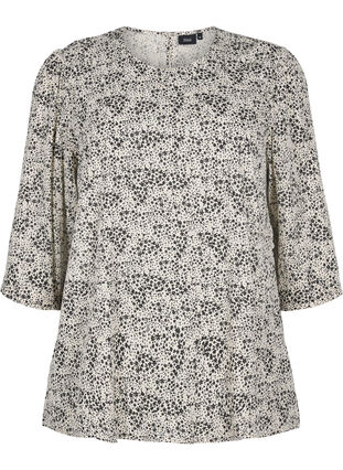 Viscose blouse with floral print, Off White Ditsy, Packshot image number 0