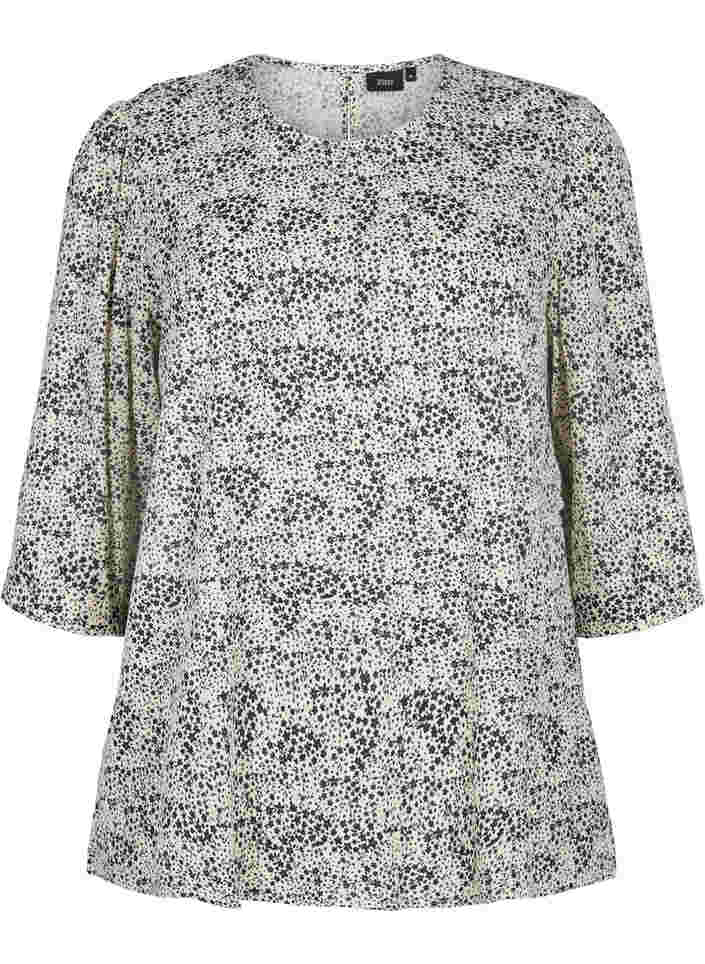 Viscose blouse with floral print, Off White Ditsy, Packshot image number 0