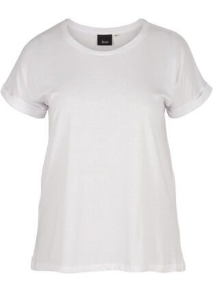 Cotton mix t-shirt, Bright White, Packshot image number 0