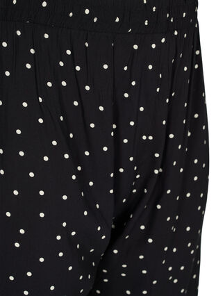 	 Spotted viscose night shorts, Angora Dot, Packshot image number 2