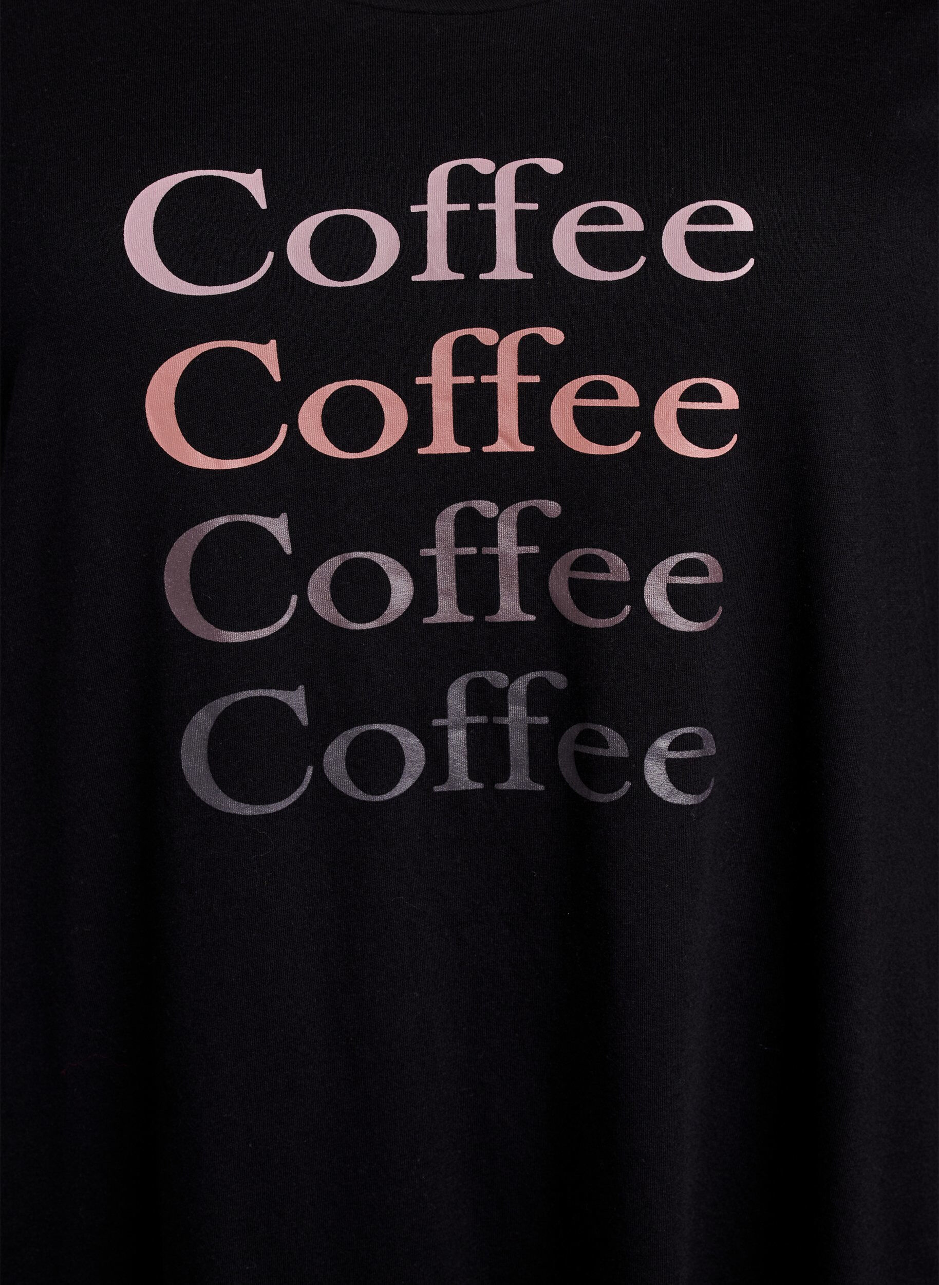 Zizzifashion Long-sleeved nightgown in organic cotton, Black, Packshot image number 2