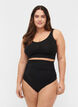 High-waisted shapewear g-string, Black, Model image number 0