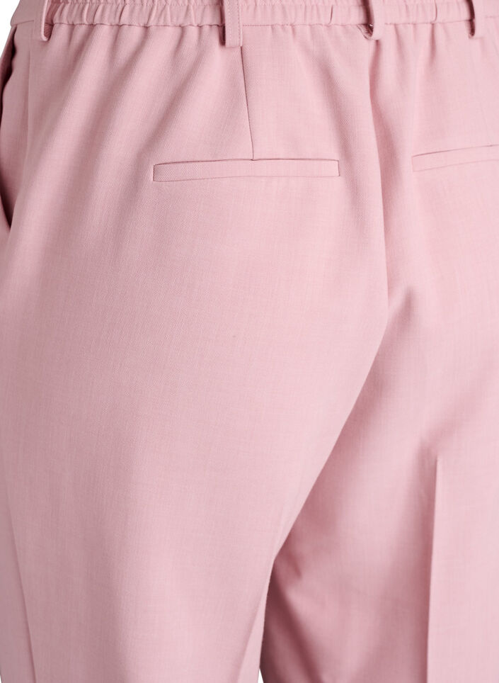 Tailored trousers with a high waist and straight fit, Rose, Packshot image number 3