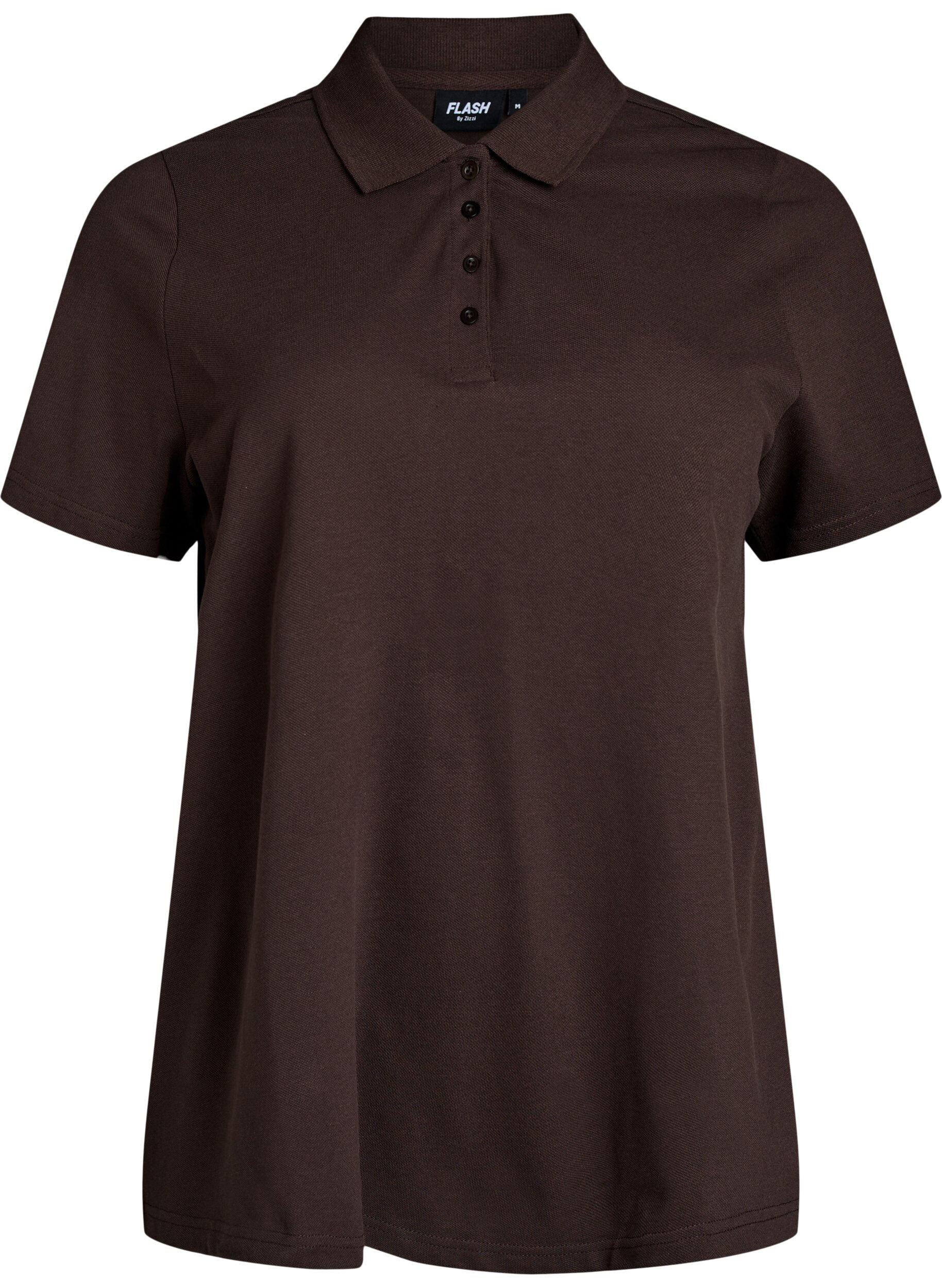 ZizzifashionPolo shirt with short sleeves, Brown, Packshot image number 0