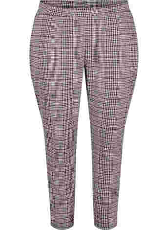Cropped Maddison trousers with checkered pattern