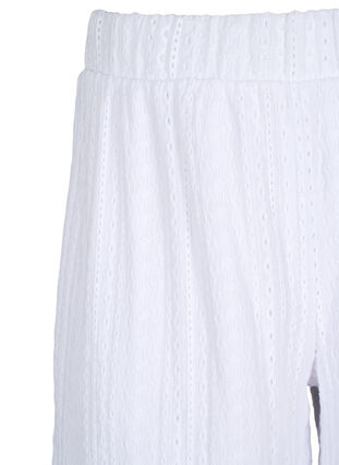 Shorts with textured fabric, Bright White, Packshot image number 2