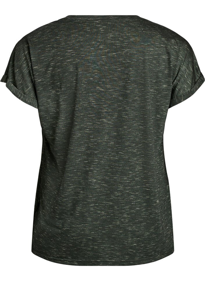 Loose workout t-shirt with short sleeves, Green, Packshot image number 1