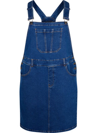 Overalls dress in denim - Blue - Sz. 40-64 - Zizzifashion Overalls dress in denim - Blue - Sz. 40-64 - Zizzifashion