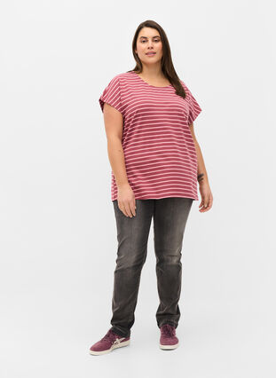 Cotton t-shirt with stripes, Apple Butter Stripe, Model image number 2