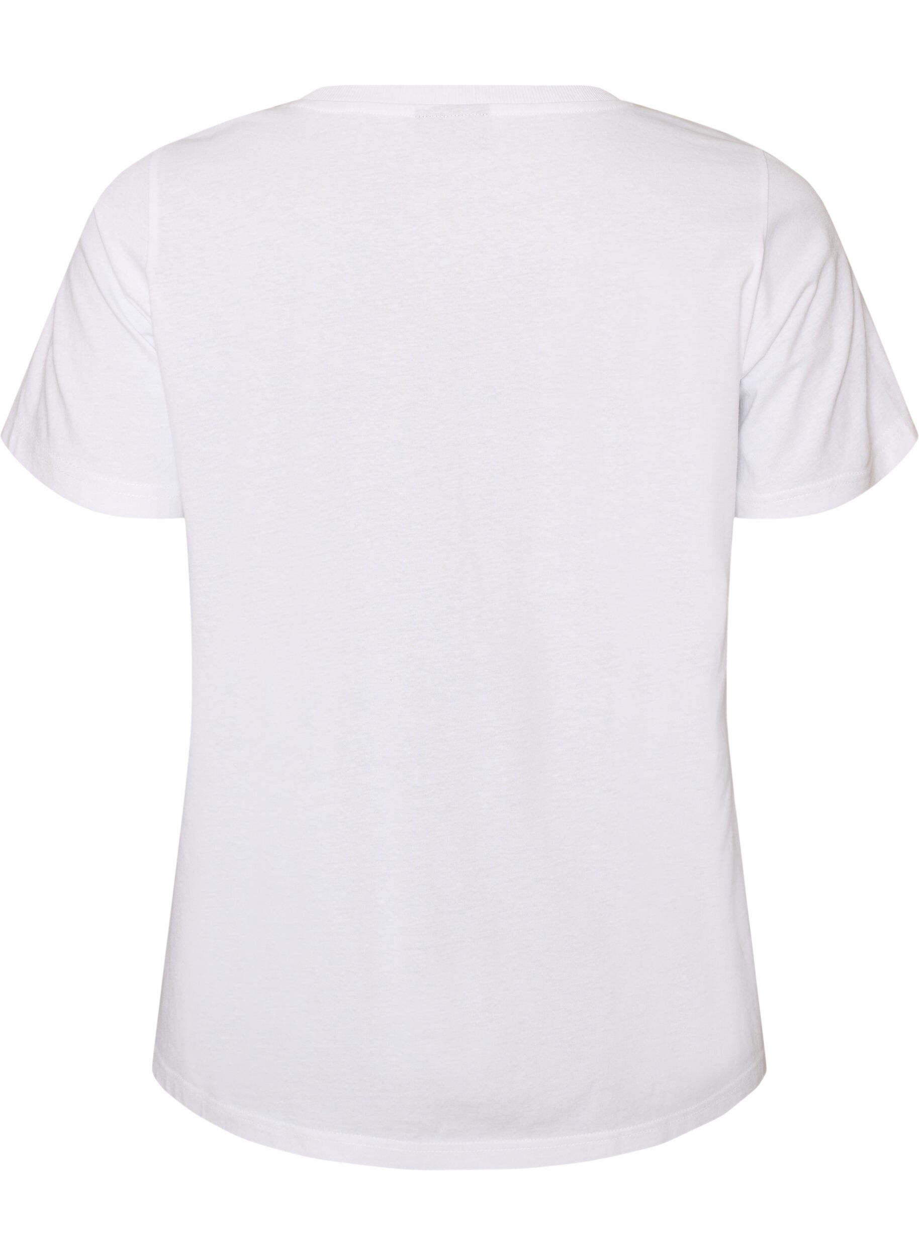 ZizzifashionCotton T-shirt with print, White, Packshot image number 1