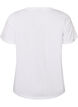 Cotton T-shirt with print, White, Packshot image number 1