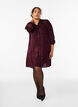 Short dress with a velour pattern, Red, Model image number 1
