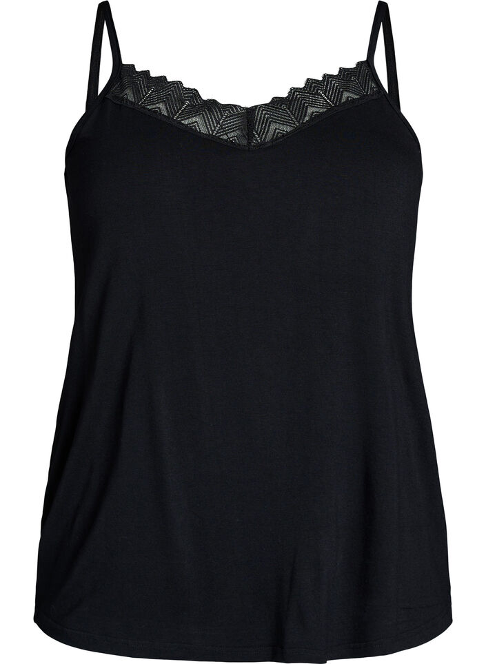 Top with lace detail and spaghetti straps, 0199, Packshot image number 0