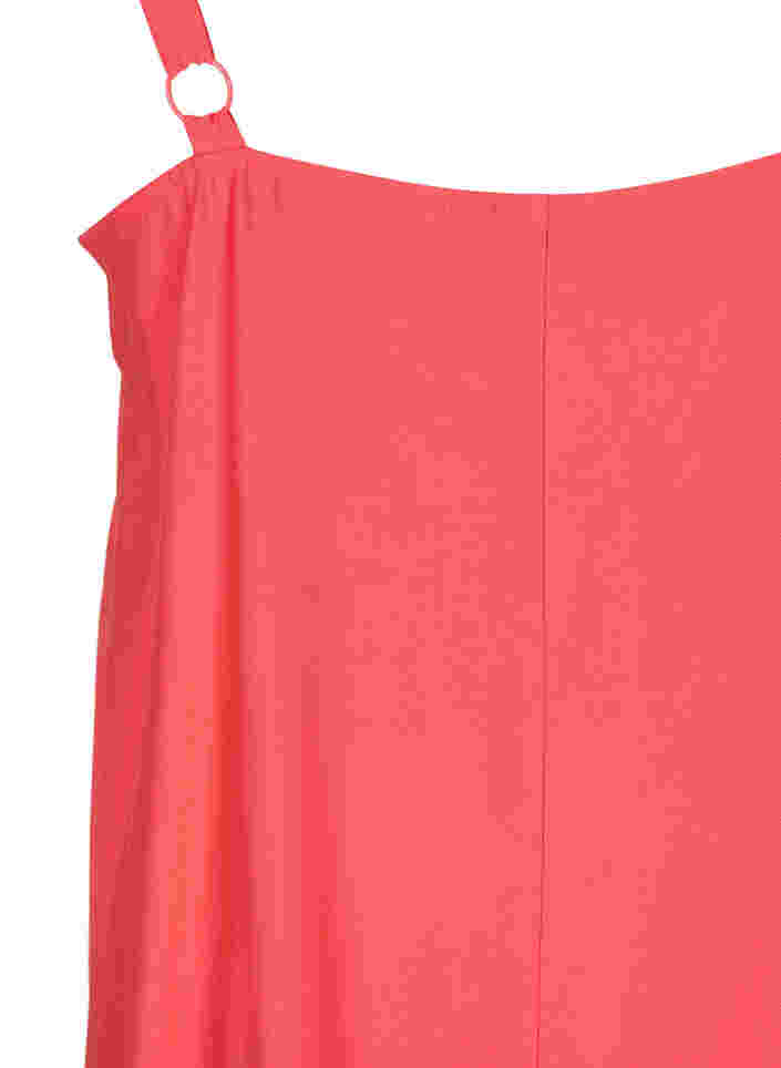 Sleeveless viscose midi dress, Hibiscus, Packshot image number 3