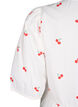 Dress with cherry print and a-shape, B. White/Cherry, Packshot image number 3