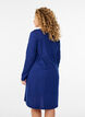 Long-sleeved nightgown in organic cotton, Blue, Model image number 2