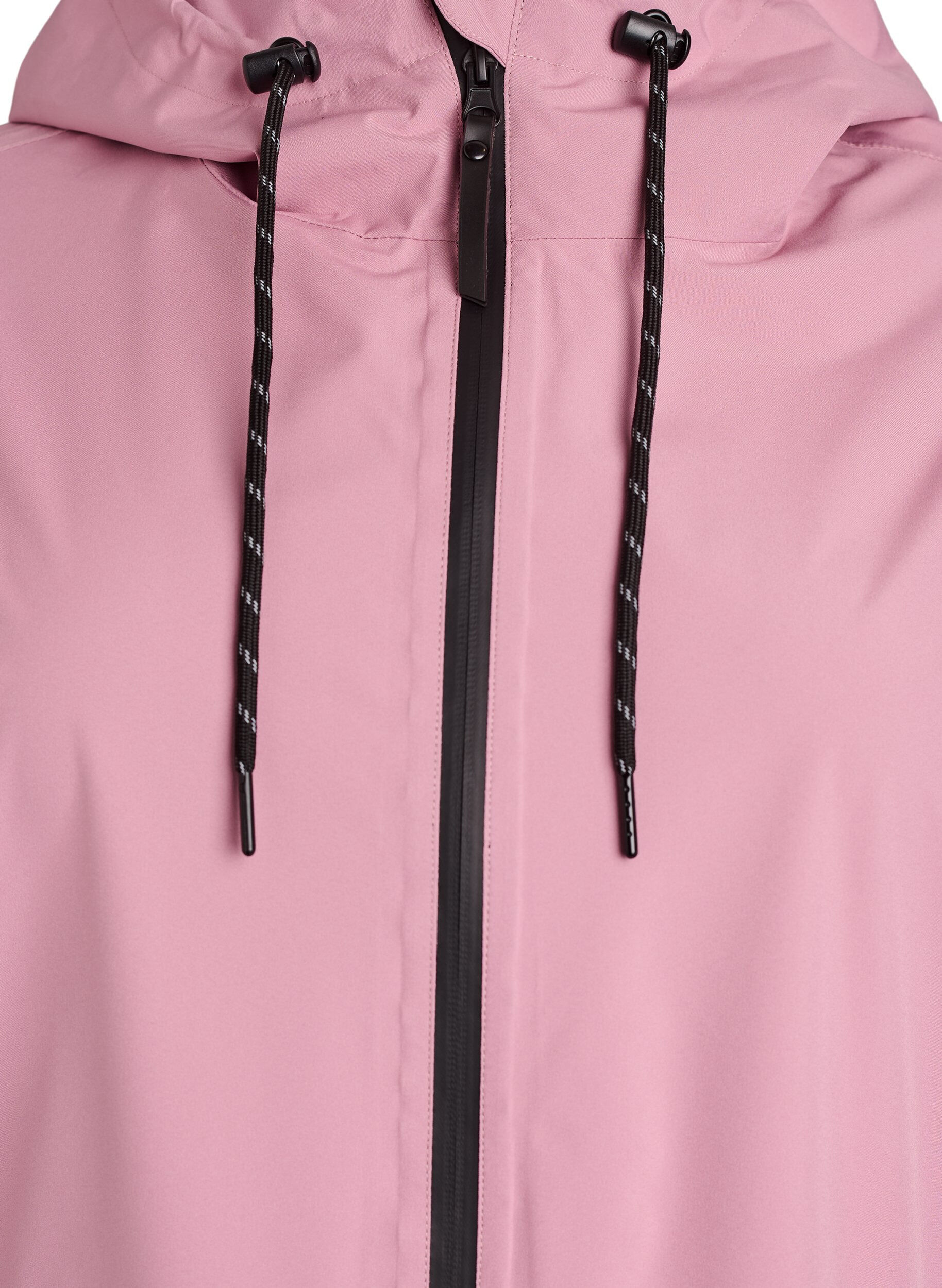ZizzifashionRain jacket with pockets and a hood, Rose, Packshot image number 2