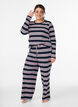 Striped pyjama bottoms with wide legs, Blue, Model image number 1