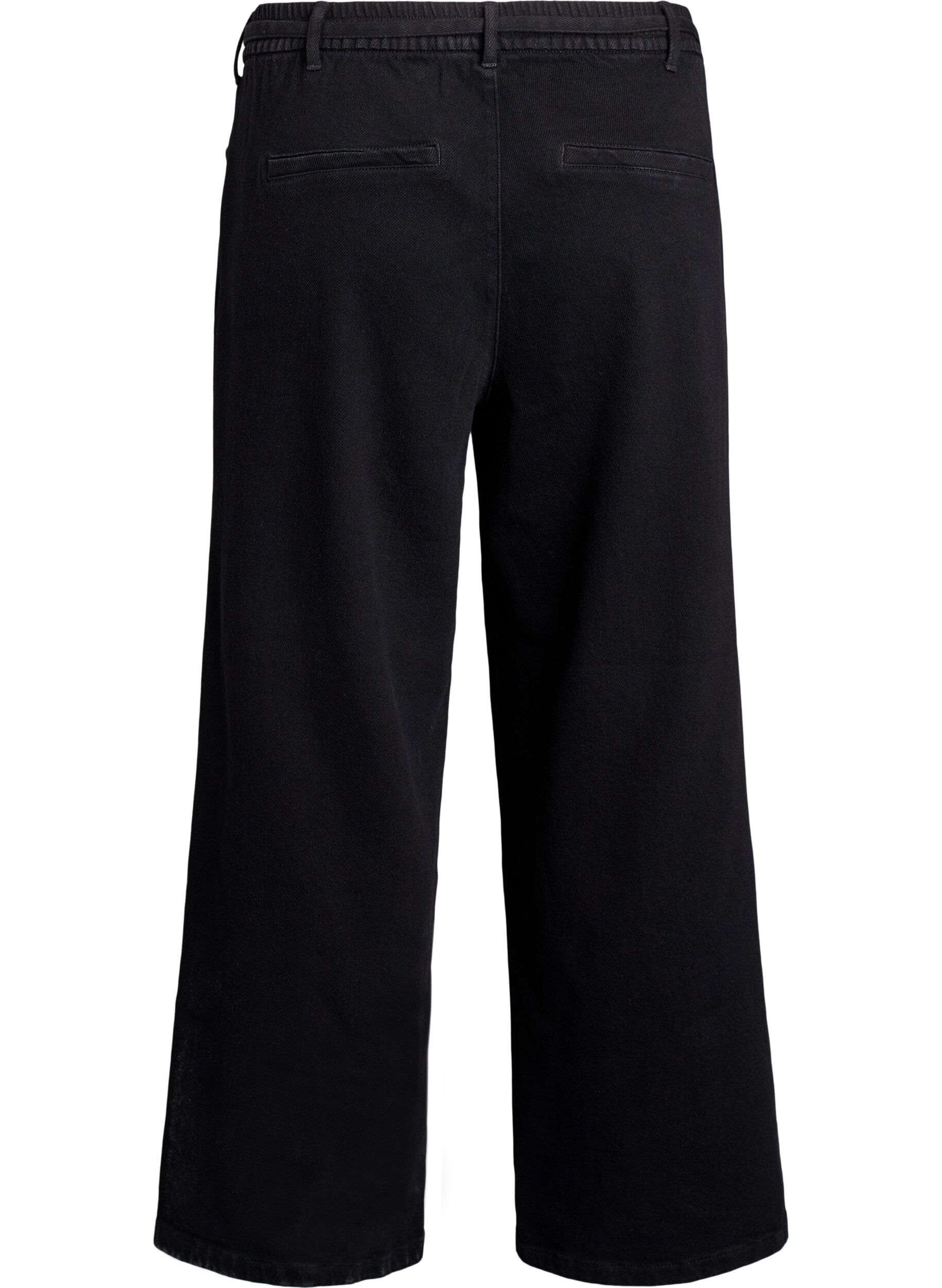 Zizzifashion Loose-fit jeans with an elasticated waistband and a drawstring, Black, Packshot image number 1