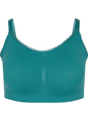 Soft bra with small lace trim, North Sea, Packshot image number 0